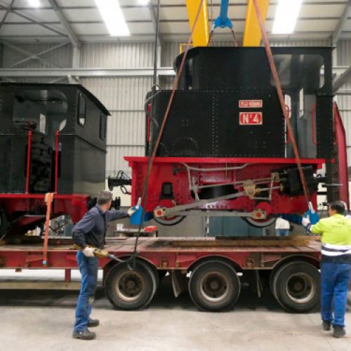 Restauración de la locomotora de Cistierna en Taller Carlos del Valle