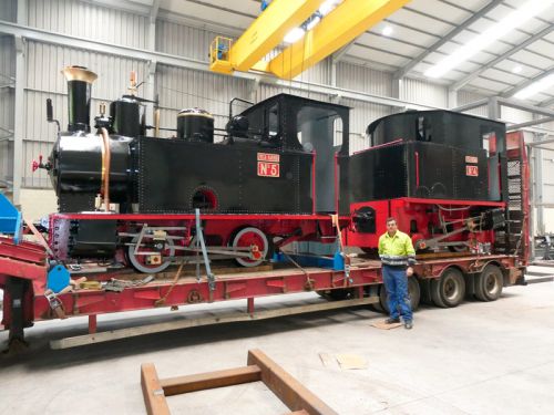 Restauración de la locomotora de Cistierna en el Taller Carlos del Valle